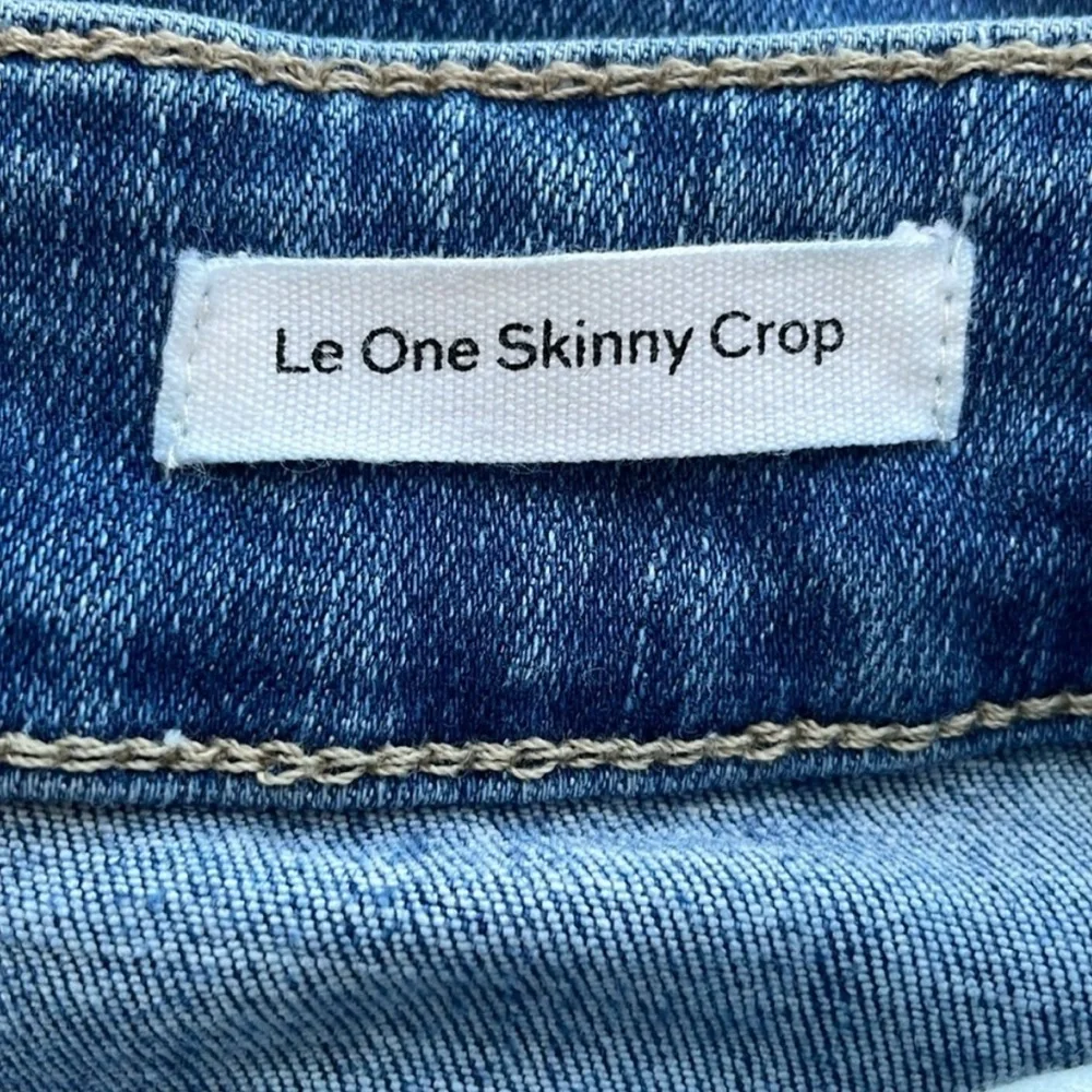FRAME Le One Skinny Crop Denim Women's Classic Blue Jeans EUC - Picture 5 of 6